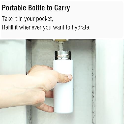 Miniatura 7 de Mini botellas de agua para bolso, bonita botella pequeña para lonchera para niños, frasco de acero inoxidable con aislamiento delgado para bolso con