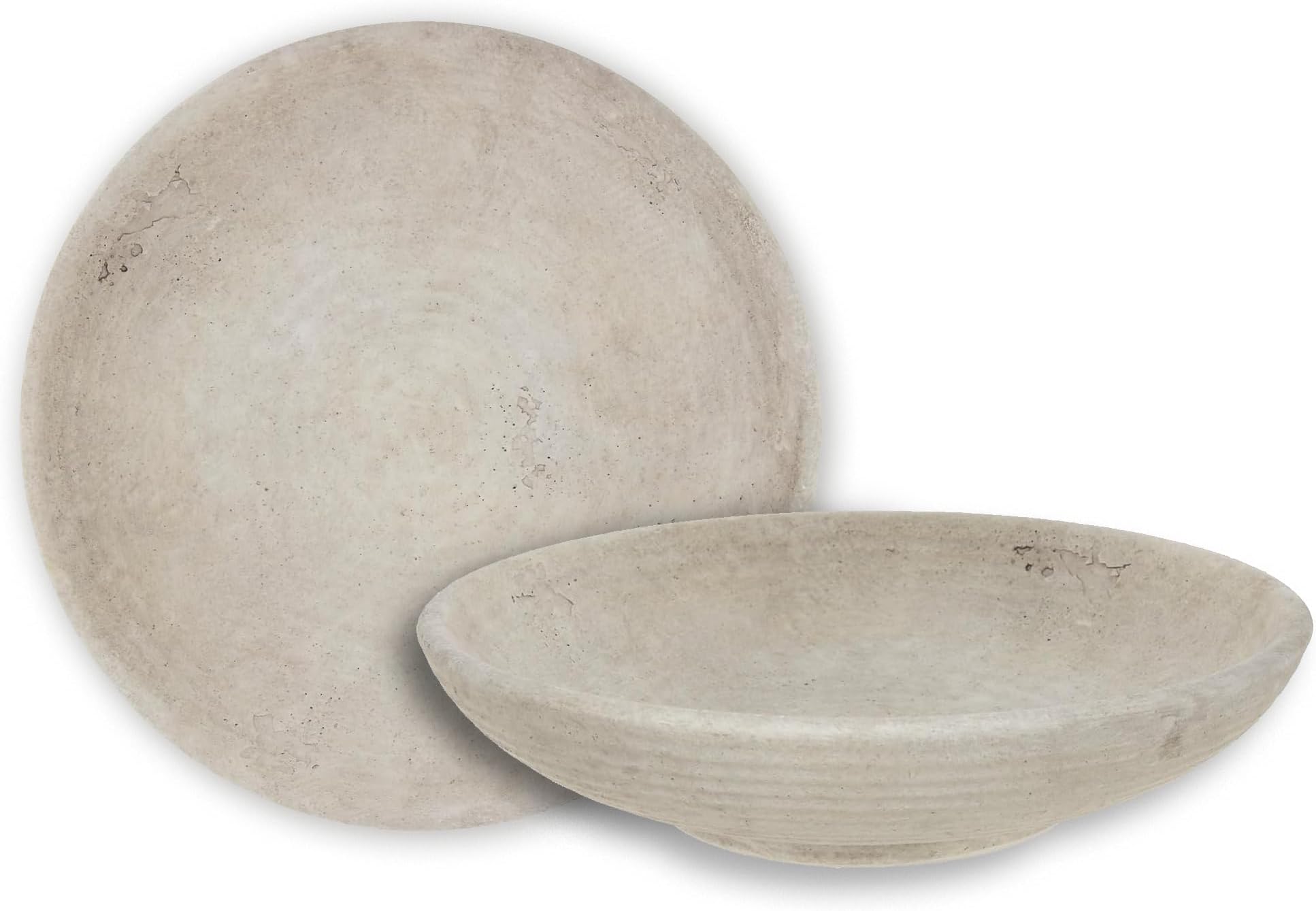 Distressed Light Gray Ceramic Decorative Bowl