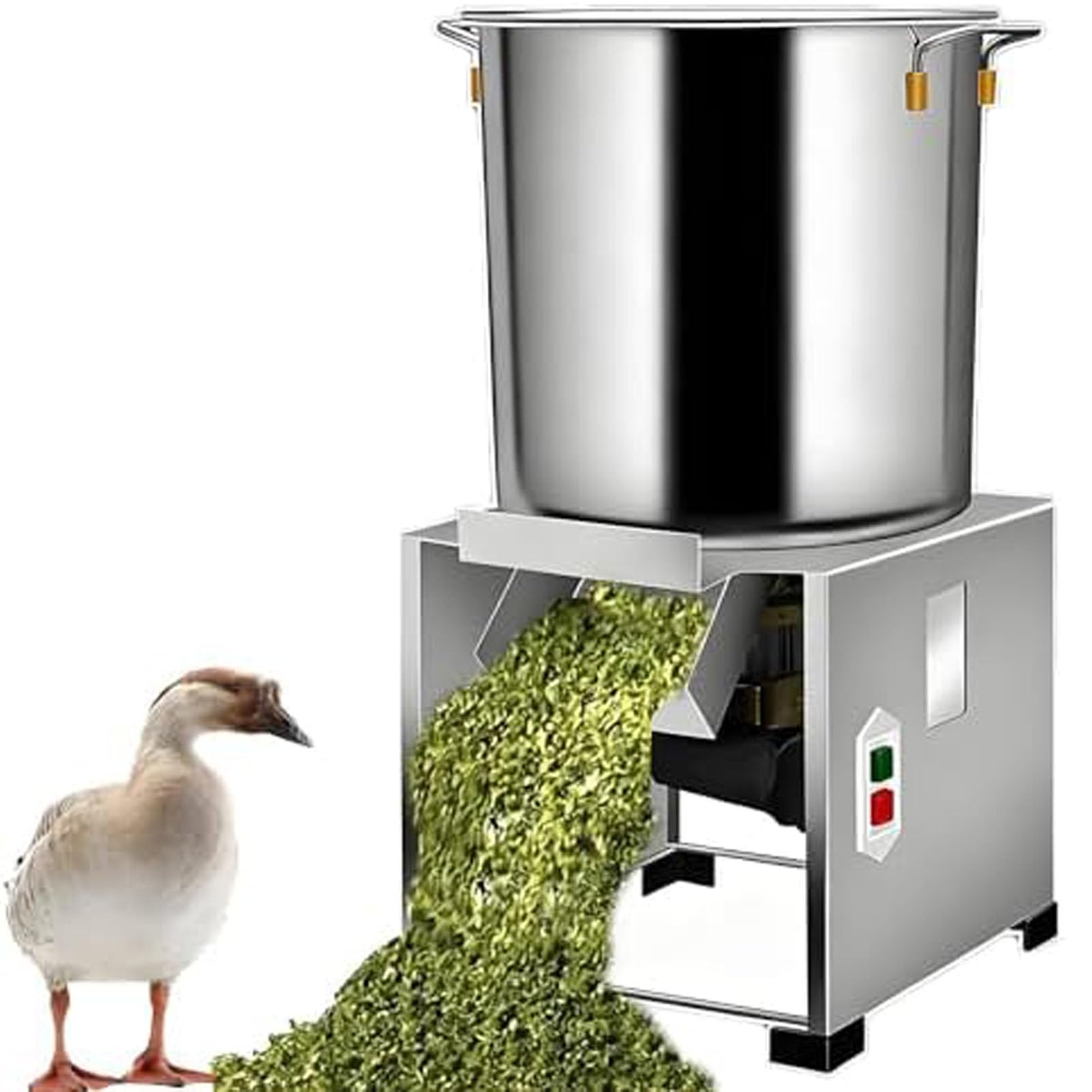 Procesador de Alimentos Comercial, Picador de Verduras eléctrico de 1800 W, Entrada de alimentación de Gran diámetro, 120 kg/h, 3500 RPM, Acero Inoxidable Reforzado, para Verduras 1500W