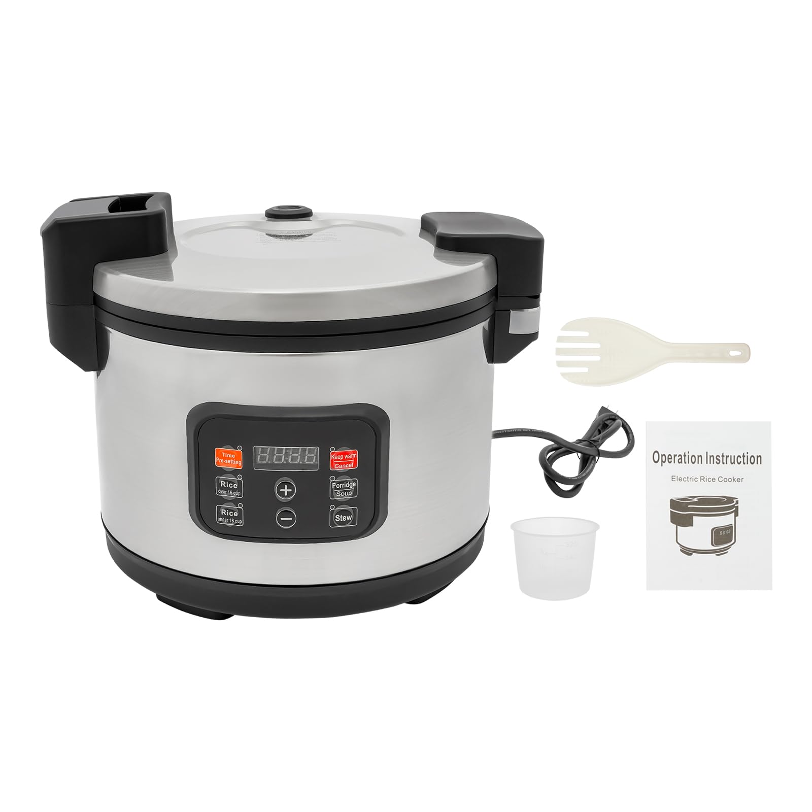Rice Cooker, 13L/13.74Qt Commercial Rice Cooker, 1850W Large Insulated Rice Cookers w/Aluminum Alloy Inner Pot, Keep Warm Temperature 158 ?, Can Serve 10-20 People, Uesd for Restaurant, Party