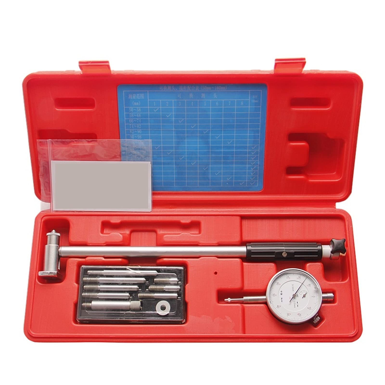 Dial Bore Gauge 50-160mm/0.01mm Metric Cylinder Internal Bore Measuring Gage Dial Indicator Measuring Tools