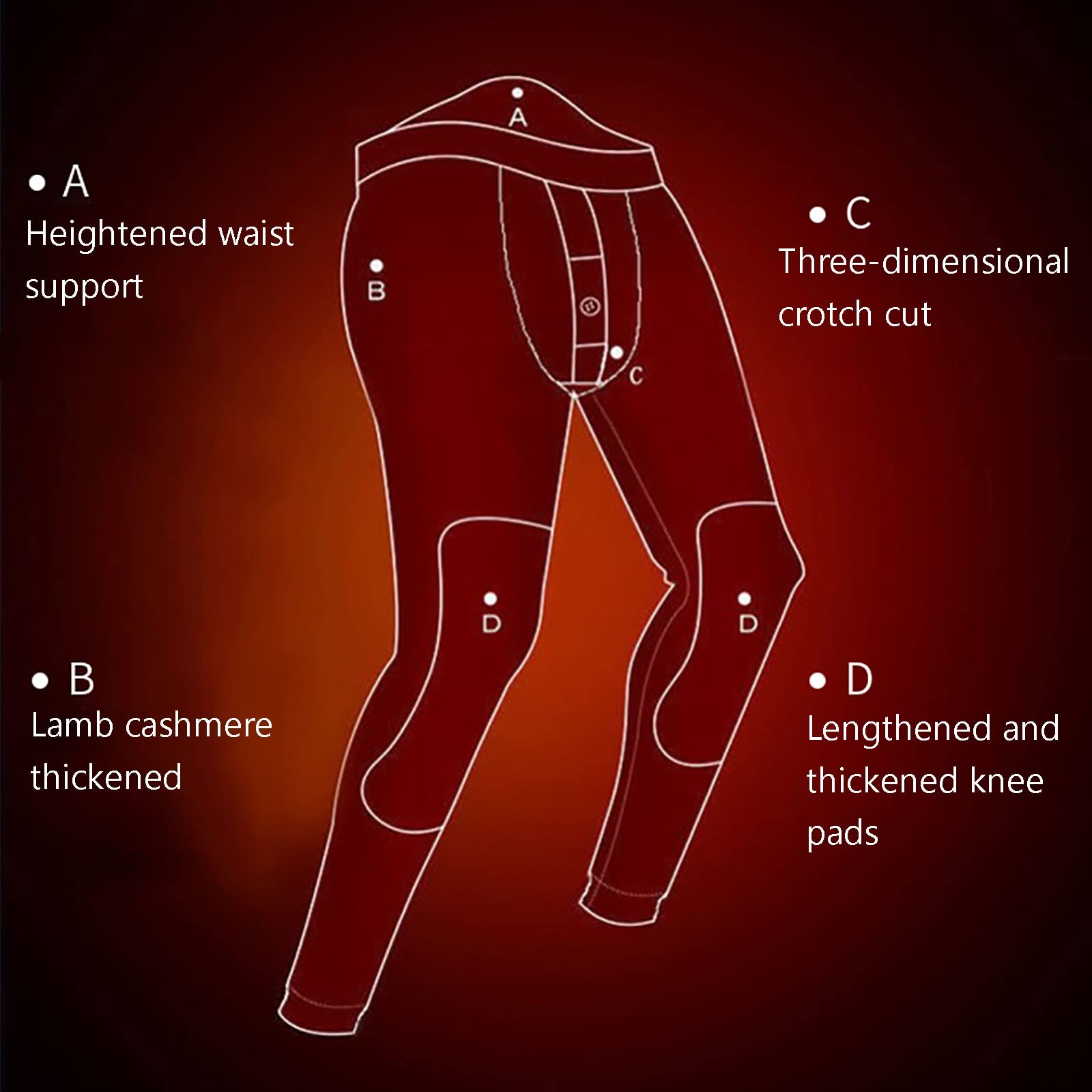 G&F Pantalones Térmicos para Hombre Calzoncillos Largos Tres Capas Espesor Pantalones Térmicos Ropa Interior con Rodilleras