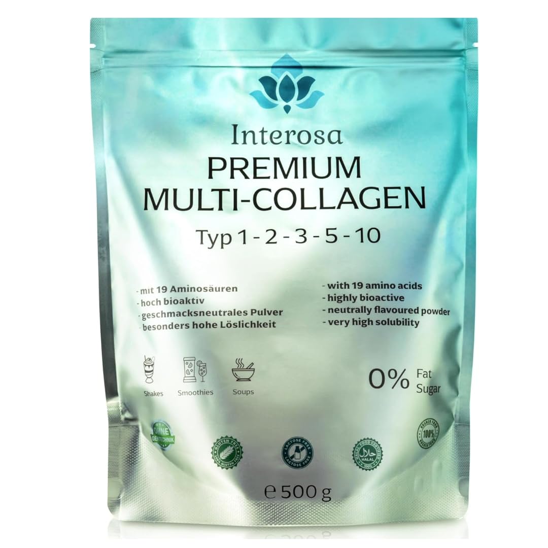 Poudre de collagène 500 g - peptides de collagène de type 1 2 3 5 10 - complexe de collagène premium insipide - protéine hydrolysée super soluble