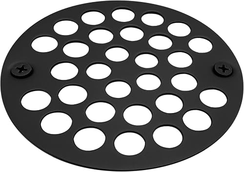 Miniatura 4 de Westbrass A3192-62 - Cubierta de drenaje de rejilla de colador de ducha de latón de 4 pulgadas, color negro mate