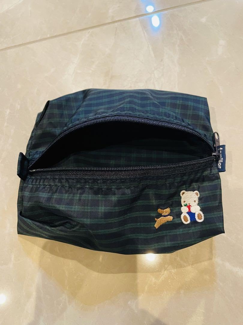 新品　ファミリア　ブラックウォッチ　ポーチ　保冷 大人気♡ブラックウォッチシリーズ×ファミリアチェック