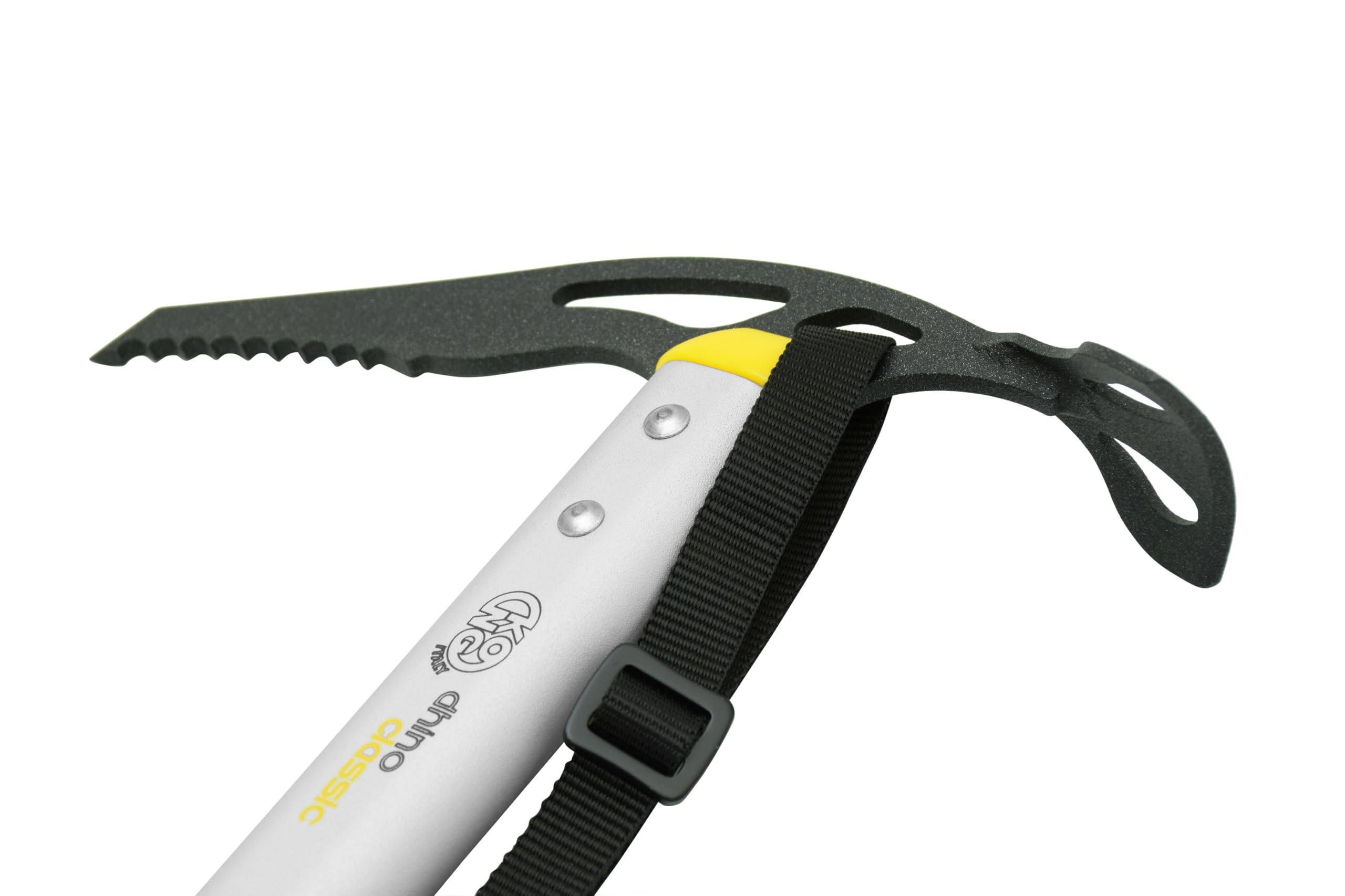 Kong. Dhino Classic. Piccozza da Alpinismo. Corpo in Alluminio Leggero, Becca e Puntale in Acciaio Zincato. Grip Superiore. Certificata CE EN 13089/1. Made in Italy.