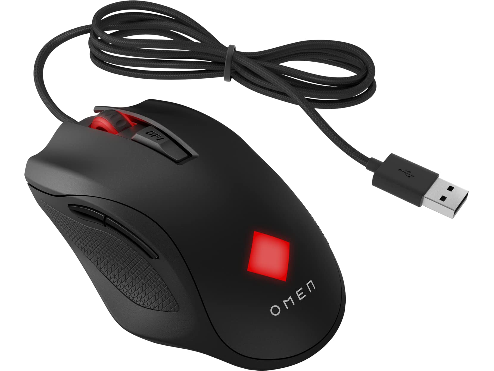 HP Omen Vector Ratón Gaming - (100-16000 PPP, 6 Botones programables,Iluminación LED, Windows 10 y Superior), Color Negro