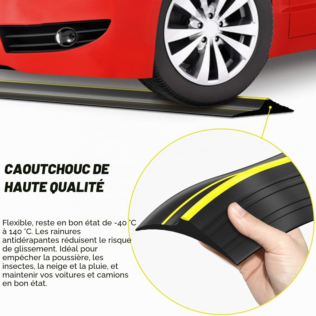 Joint d'étanchéité universel en caoutchouc pour porte de garage, bande de remplacement coupe-froid pour bas de porte, étanche, 6 m de long
