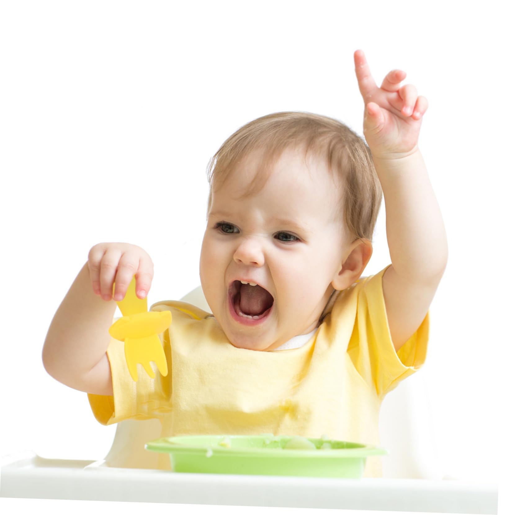 ifundom 2sets Tableware Soft Spoons Forks for Self Feeding Safe Portable Utensils for Feeding Canned Food Fruit More 2pcs*2