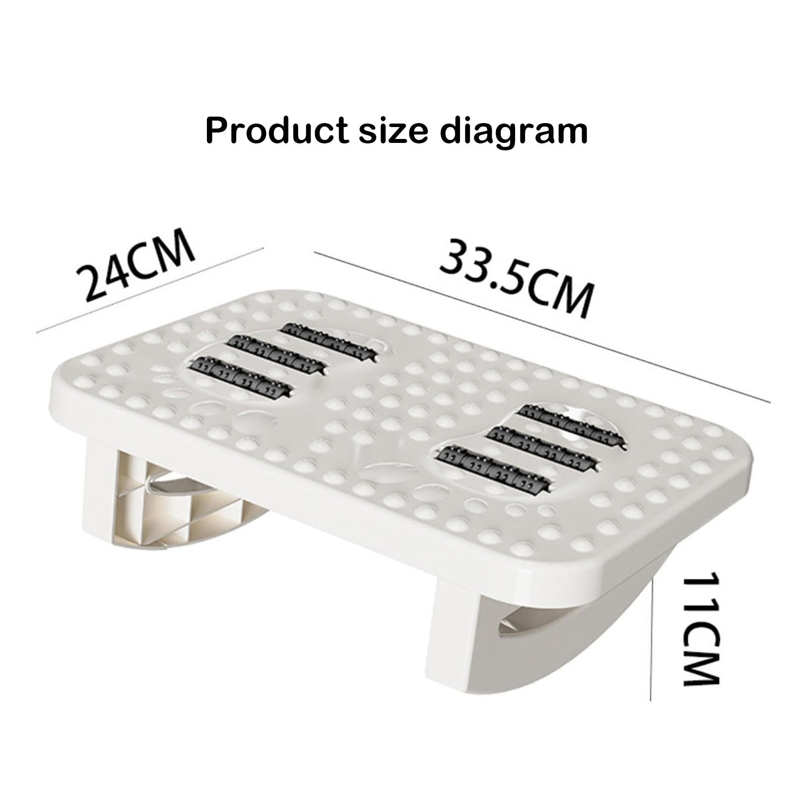Poggiapiedi per la salute delle gambe, poggiapiedi per l'oscillazione delle gambe, supporto scientifico per le gambe, utilizzo multi-sito, adatto per ufficio/casa(black,33.5 * 24 * 11cm)