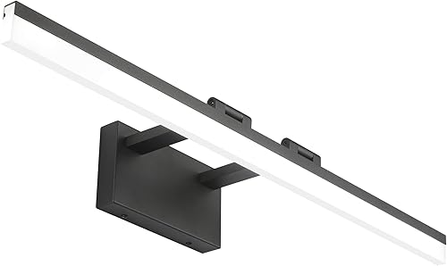 SOLFART Luces de baño modernas negras sobre espejo 31.5 pulgadas vanidad iluminación montada en la pared 8778-ND