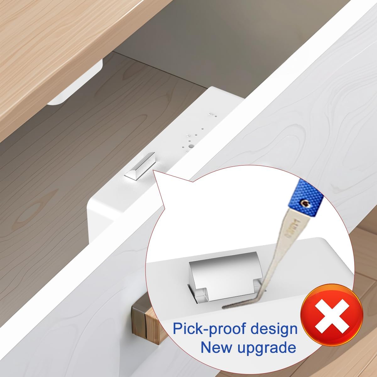 Cerradura inteligente para gabinetes con control remoto inalámbrico, código de acceso eLinkSmart de huellas dactilares, RFID, NFC, cerradura de seguridad para niños, con aplicación, para cajones de