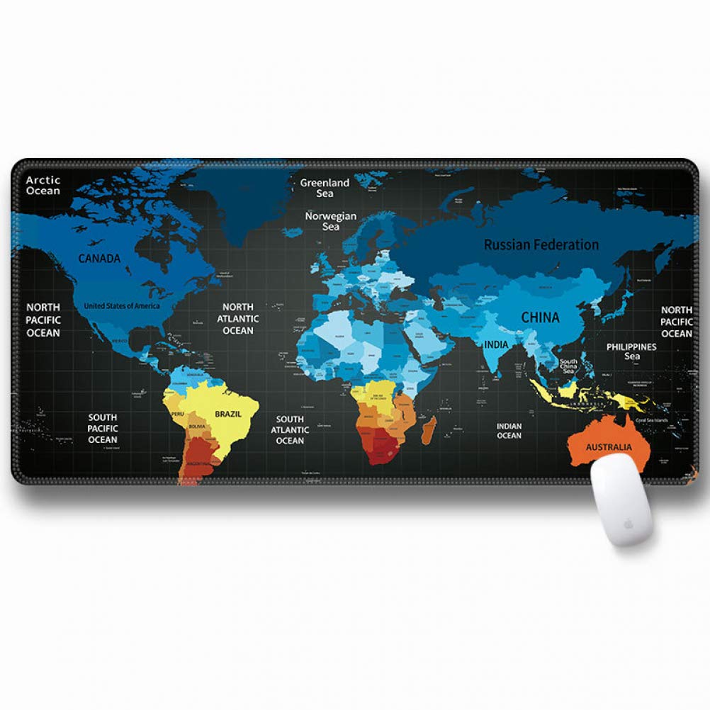 Extra Large World Map Gaming Mouse Pad Gamer Keyboard Waterproof Desk Mat Notebook Laptop Gamer Computer Non-Slip Office Mousepad Accessorie