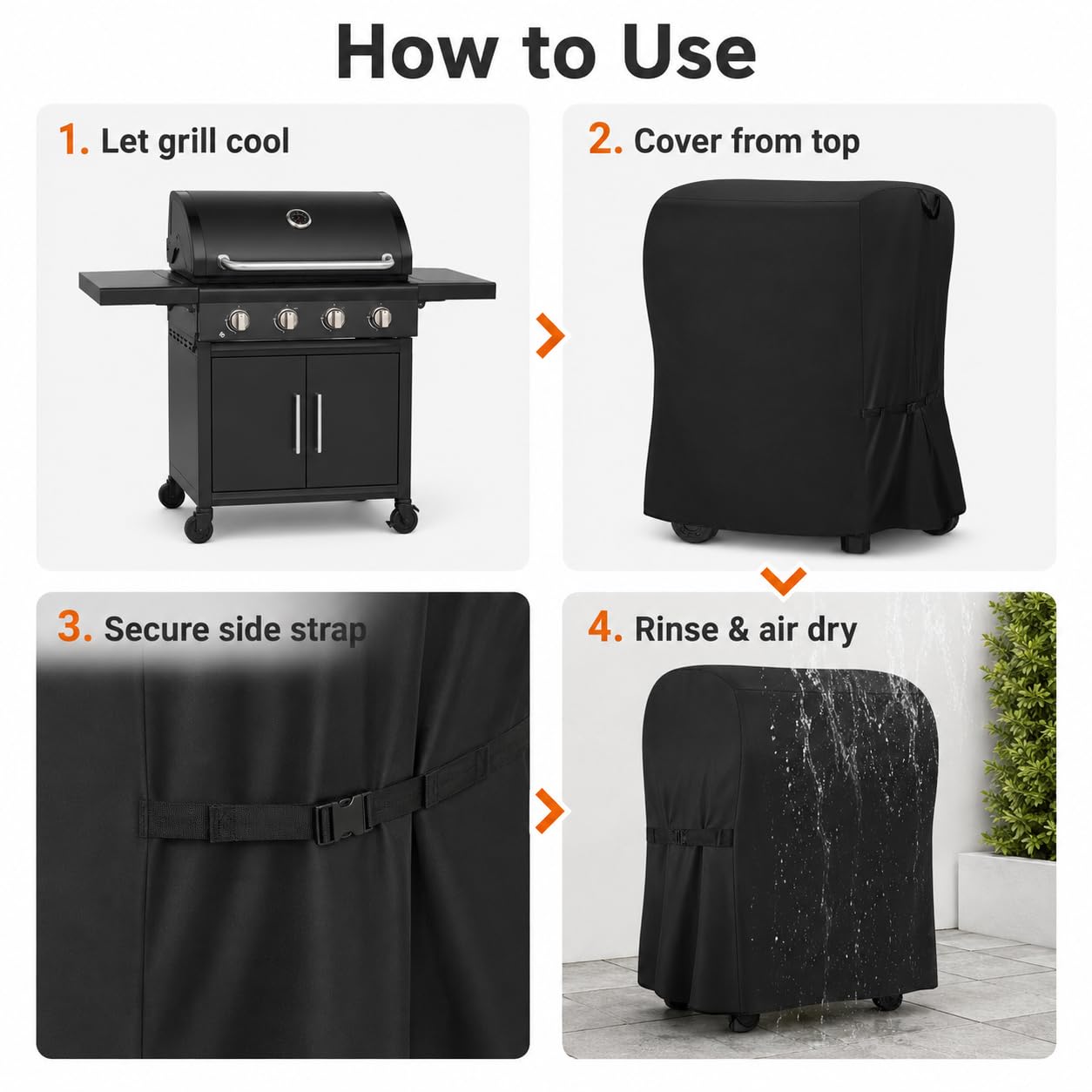 Copertura Barbecue Esterno per Everdure eChurrasco 2010-2019,Tessuto Oxford 210D Impermeabile Resistente UV Polvere Neve Vento Facile da Pulire
