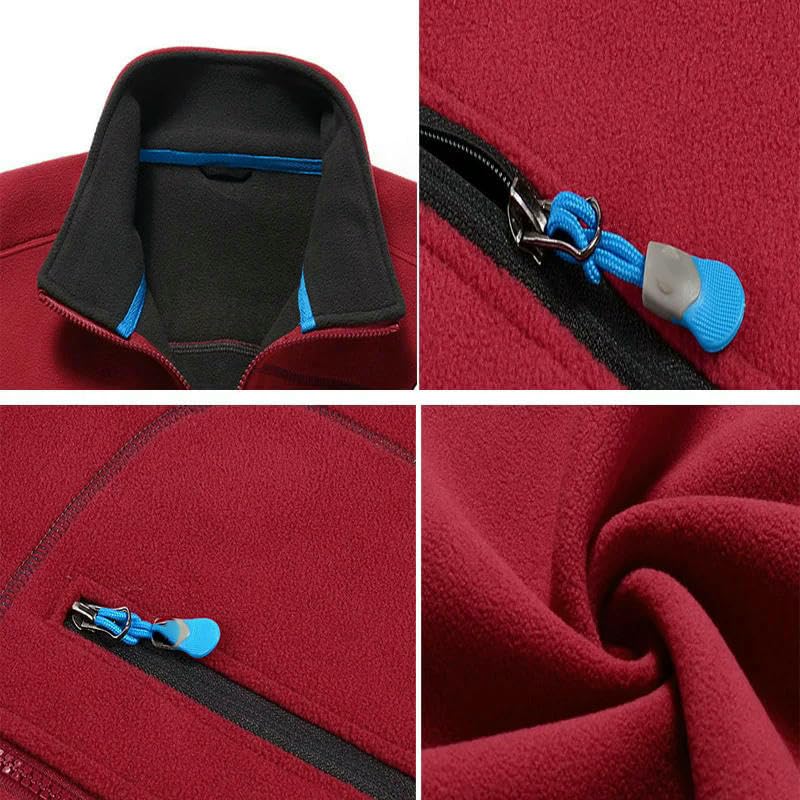 Chaleco térmico de hombre con forro polar grueso softshell azul 5