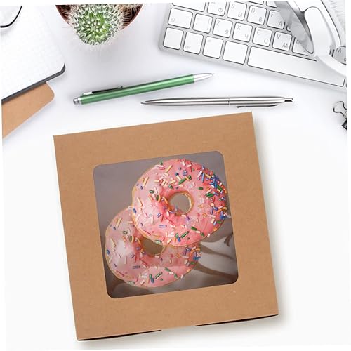 Miniatura 4 de Mobestech 15 cajas de ventana para tartas, contenedores para magdalenas, brownie, cupcakes, dulces, dulces, dulces, galletas, postres, mini