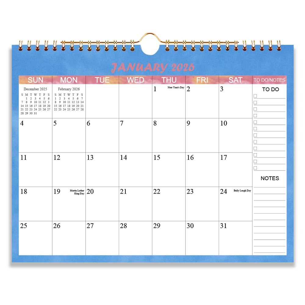 Calendar 2024-2026 - Wall Calendar Runs Nov 2024 to Jun 2026-20 Months Calendar Planner with 140gsm Thick Paper for Planning and Organizing for Home or Office, Hanging Calendar, 8.5 x 11 Inch Calendar