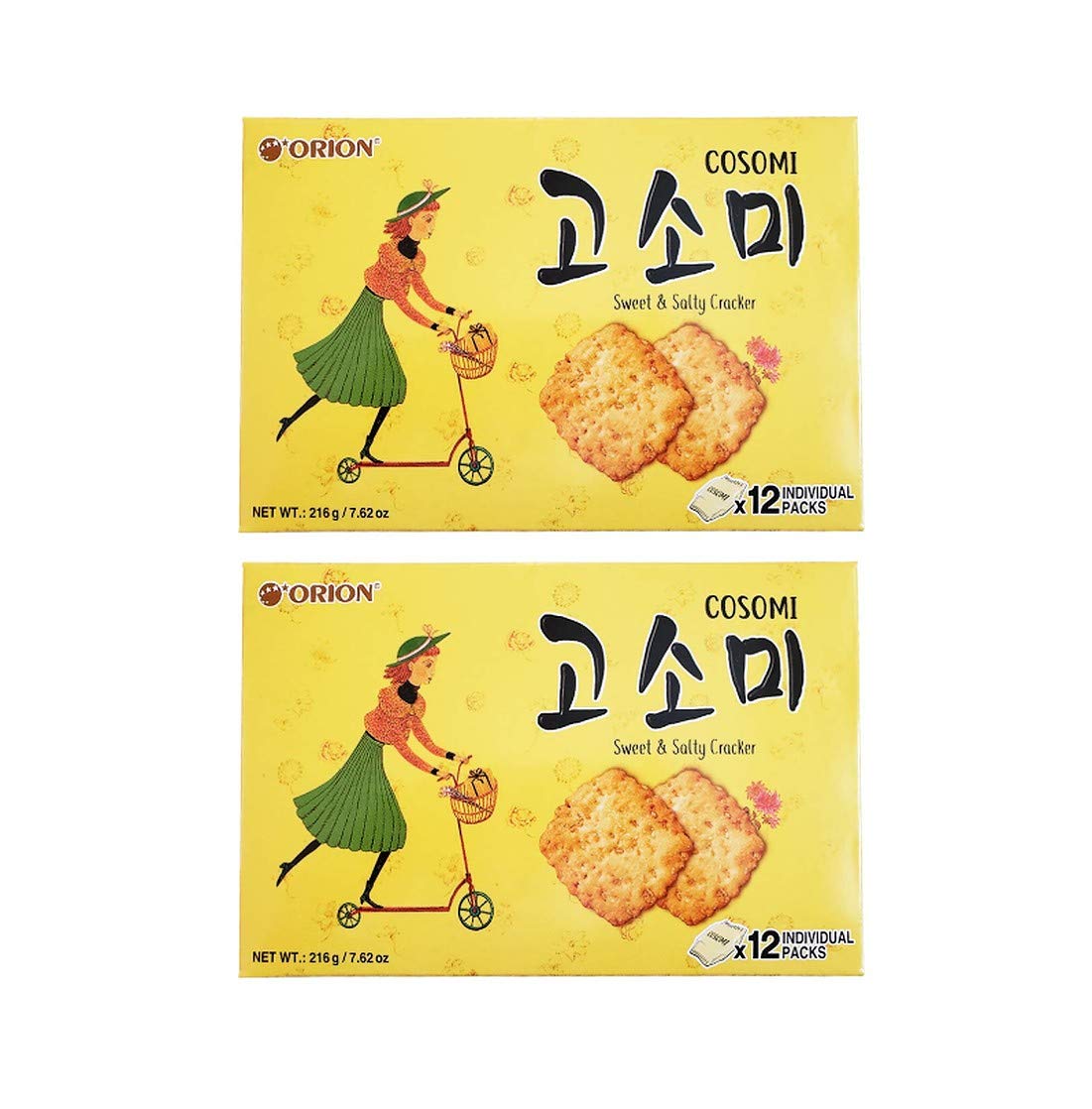 Orion Cosomi Sweet & Salty Crackers (2 Pack, Total of 432g)