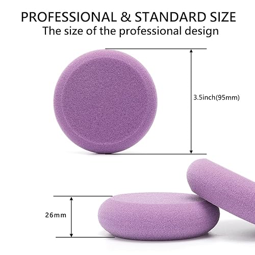 Miniatura 4 de CARROAD - Juego de 4 almohadillas de pulido de microfibra de lana de 5 pulgadas, almohadillas de eliminación de cera de disco de corte de lana de