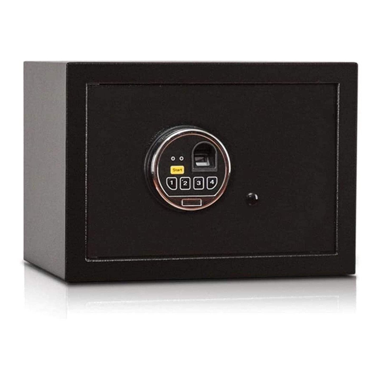 RLKHXBS Sicurezza e Cassette degli assegni Impermeabili ignifughe Accessori sicuri Uso Aziendale Include Chiavi Emergenza Armadietto Impronte digitali per Oggetti di valore/Nero/25 25,Black-25 * 25Cm