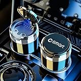 WXGBH Cenicero Coche para Smart EQ fortwo A453 2020-2024,Revestimiento Metálico Cenicero Portátil para Coche con Emblemas Logo Cenicero con Luz Antiolores Autoextinguible Cenicero Coche Accesorios