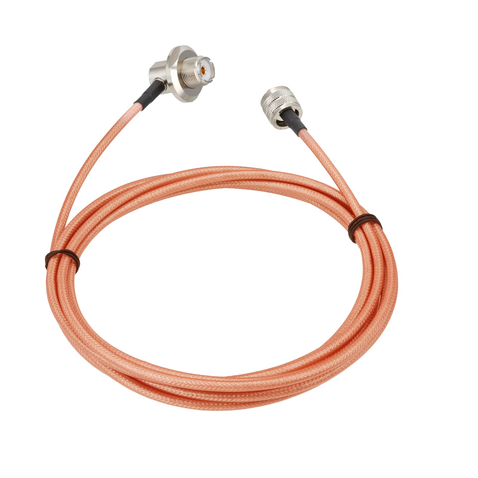 Superbat Cable UHF 3 m Low Loss PL259 SO239 macho recto a hembra RG400 cable coaxial doble chapado en plata apantallado para radio CB HF VHF UHF Marino SWR metros Analizador de antena