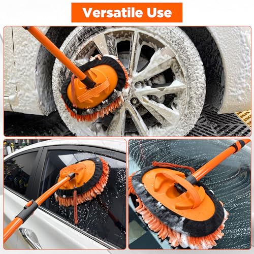 Image of Tool Daily Short Pressure Washer Gun with Foam Cannon, 15 Curved Car Wash Brush with Long Handle, 5 Nozzle Tips, 1 /4 inch Quick Connect