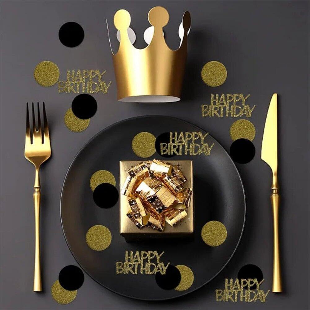 540 stuks Happy Birthday-confetti, iriserende feestconfetti, glitter 540 stuks Happy Birthday-confetti, iriserende feestconfetti, glitter