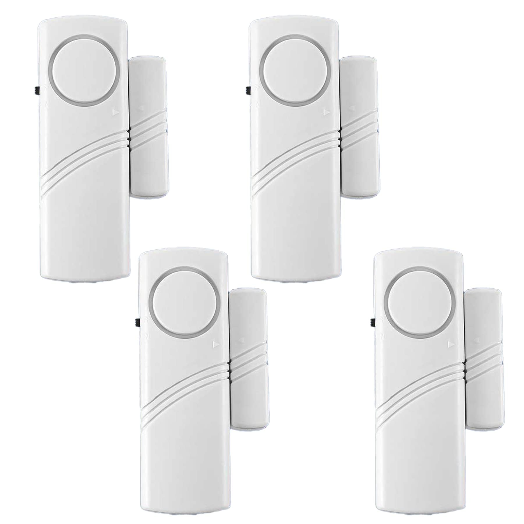 4 Pack Home Security Alarms,Burglar Bell Alarm for Home,Apartment,Dorm,Hotel,Store,Office,Door/Window Alarm Sensors for Kids Safety