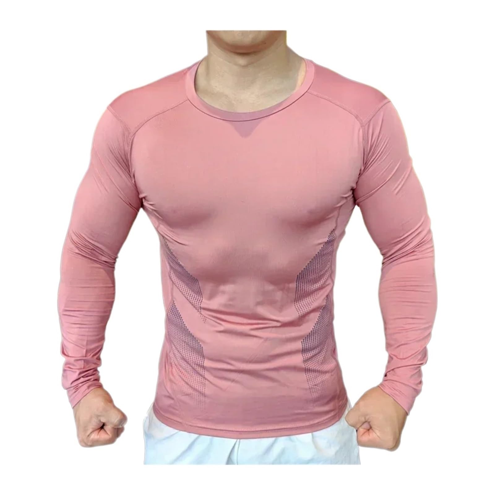 Vêtements de Fitness for Hommes, Manches Longues, Sport, séchage Rapide, Chemise inférieure Respirante, vêtements Compression à Haute élasticité, Hauts d'entraînement