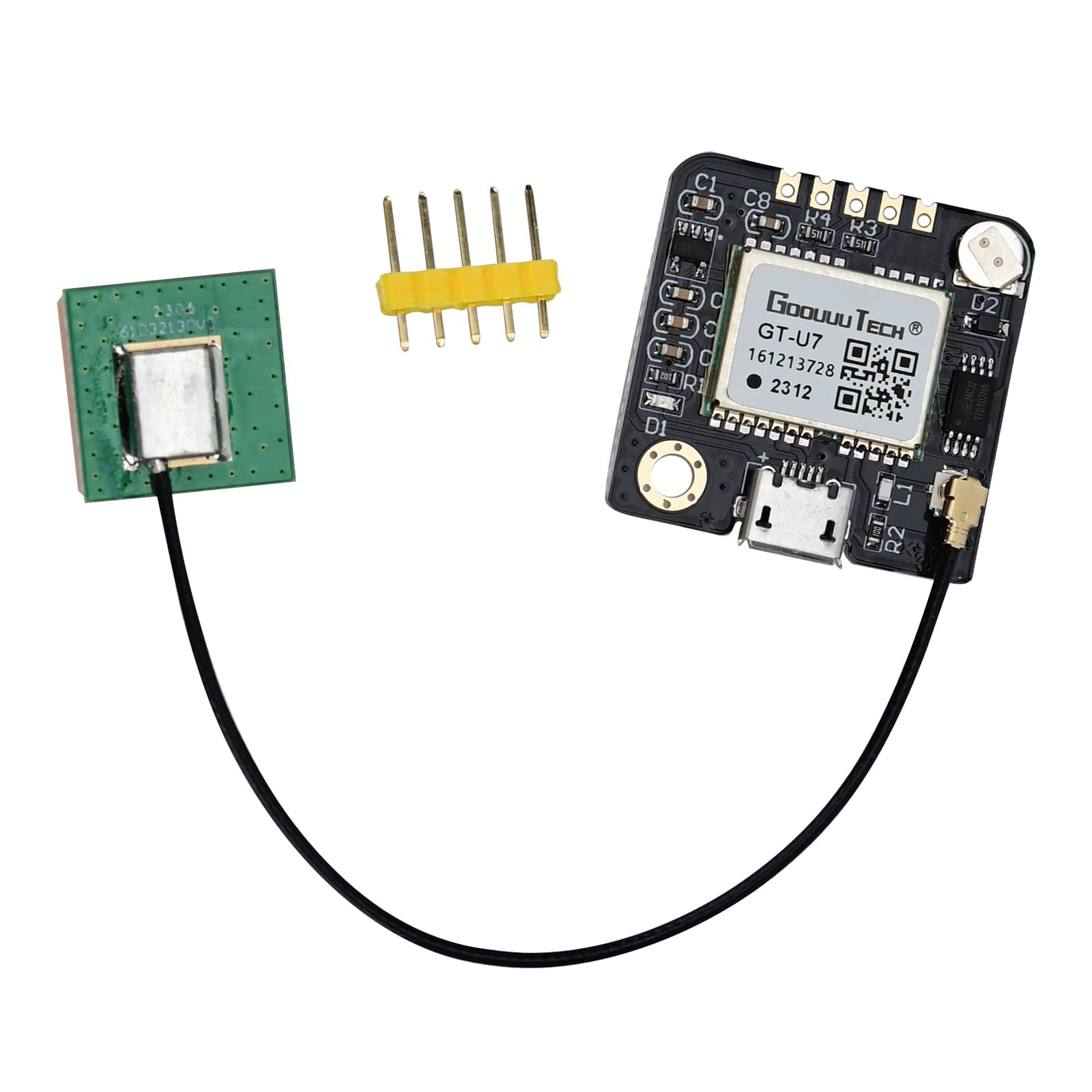 Módulo GPS GT-U7, pequeño Receptor GPS, bajo Consumo de energía, Alta sensibilidad con Antena IPEX Compatible con NEO-6M para 51 microcontroladores Arduino