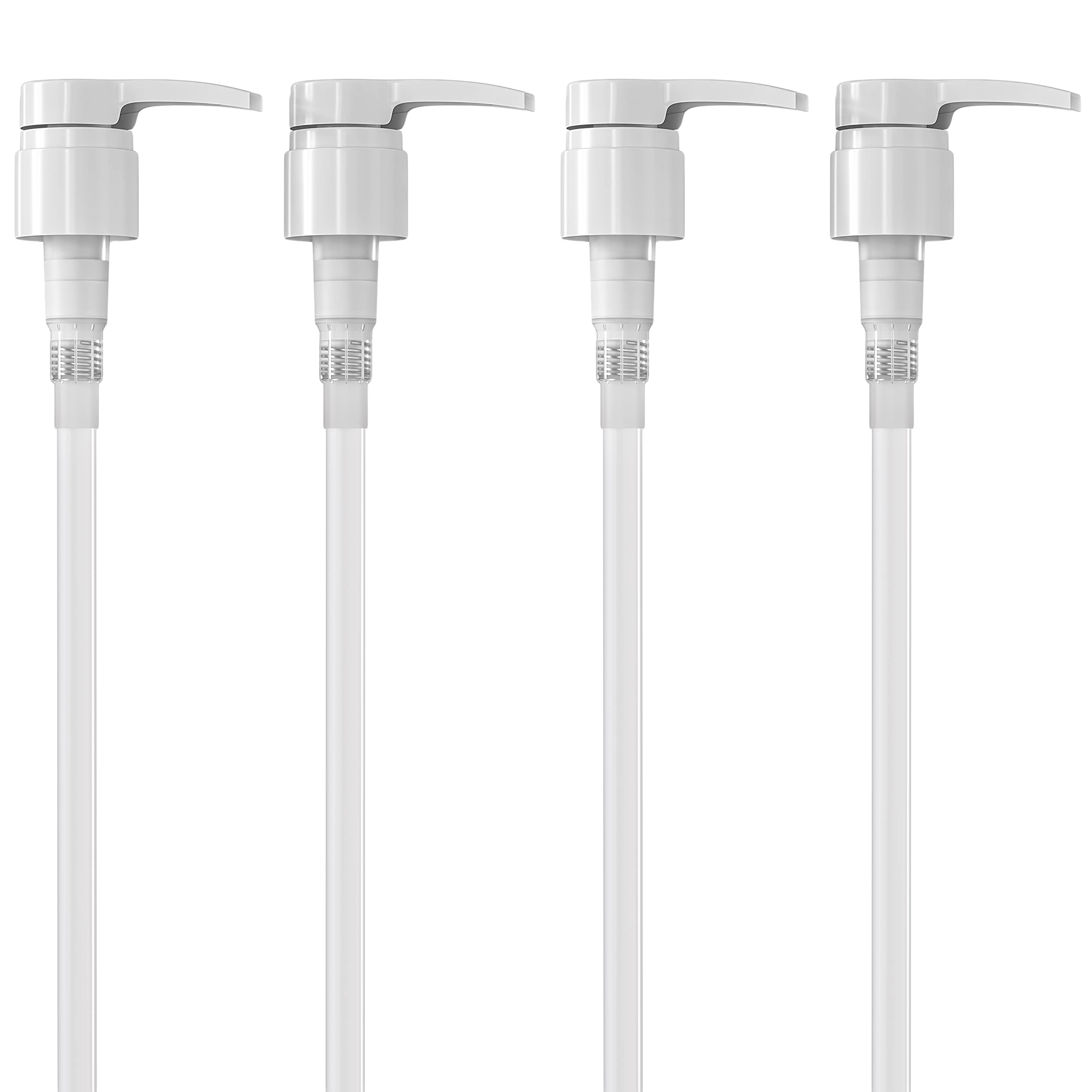 o1brandShampoo/Conditioner Pumps, 4 Pack, for 1 Liter Bottles, 28/410 (White)