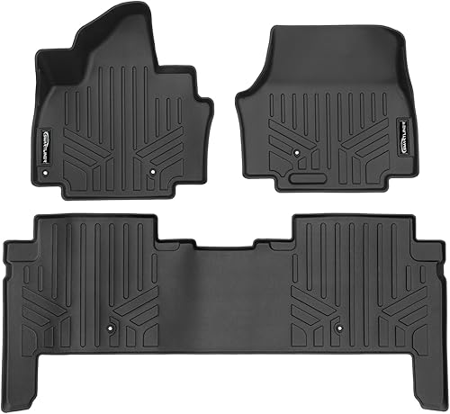 Miniatura 34 de SMARTLINER Juego de alfombrillas negras de primera fila para todo tipo de clima, compatibles con modelos Kia NIRO PHEV y híbridos 2023-2024 Negro