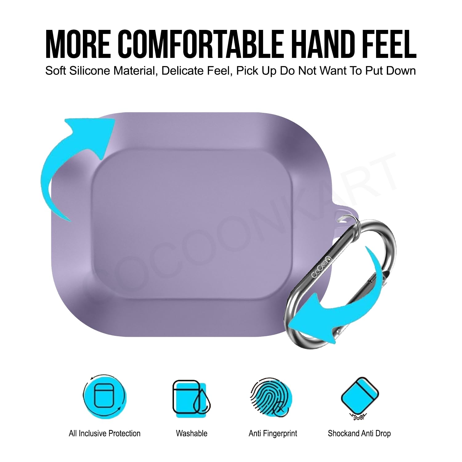 Soft Silicone Case Cover Compatible for Realme Buds Air 8 (Master Purple) — Amazon image 6