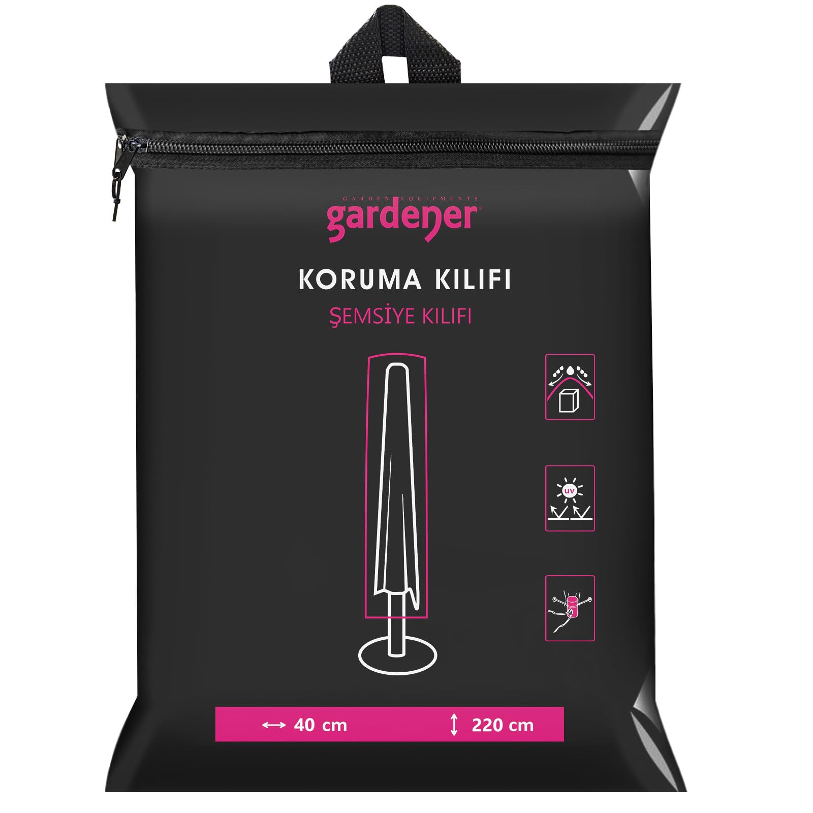 Gardener GRDC307 Şemsiye Koruma Örtüsü/Kılıfı PE (220 cm x 40 cm)