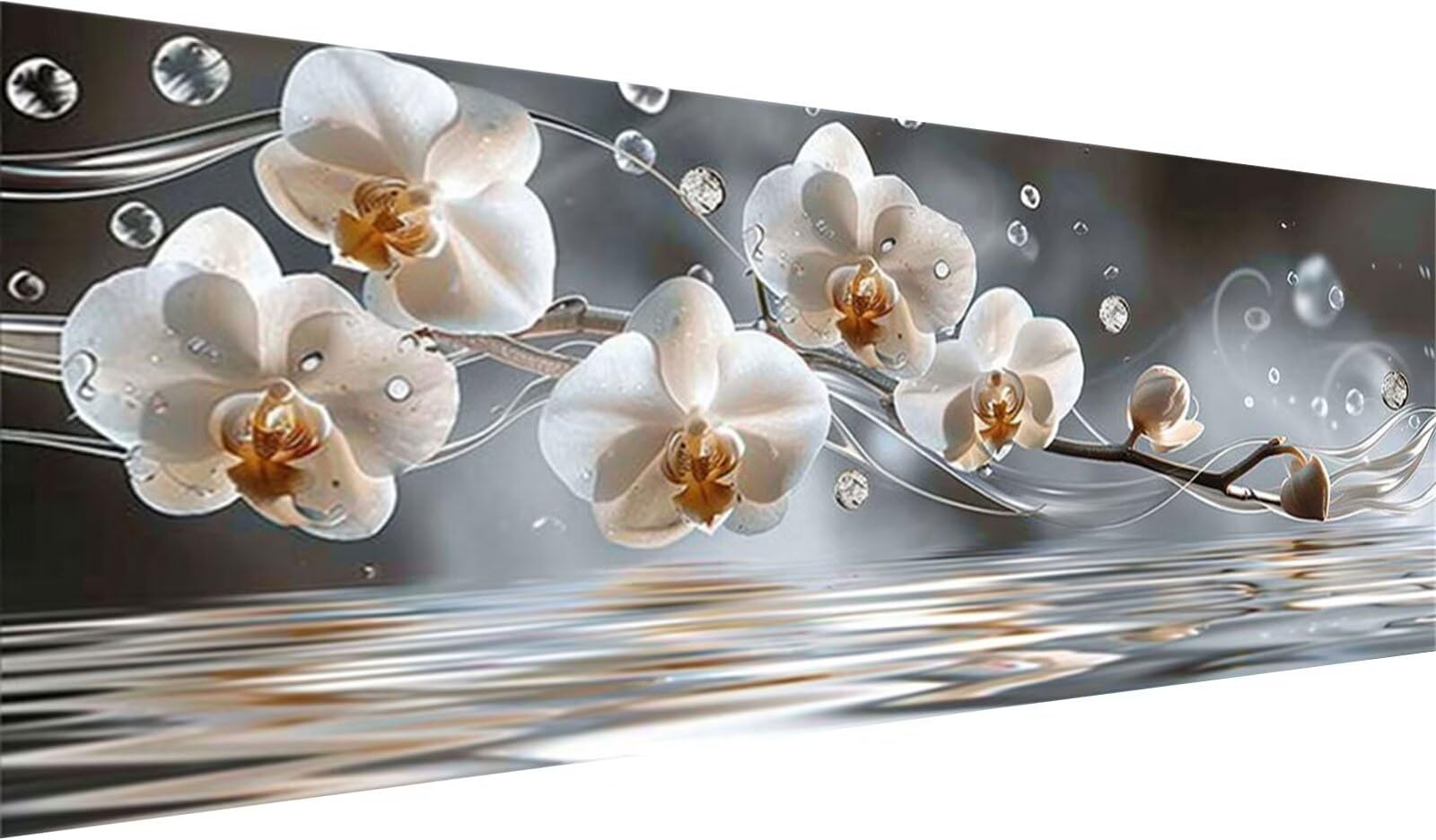 77iiAii Diamond Painting Set – Blumen Motiv, 30x40 Cm, 5D Diamantmalerei Für Erwachsene, Inkl. Zubehör