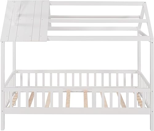 Miniatura 7 de Cama de casa individual para niños camas Montessori para casa de juegos cama de tienda de campaña marco de cama con plataforma de madera maciza con