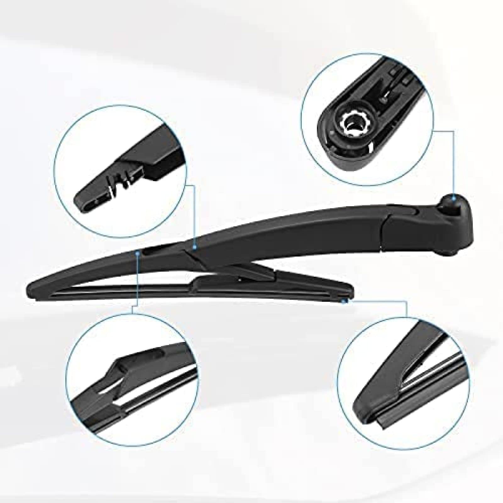 Rear Windshield Wiper Blade Arm Set 360mm 14 Inch For Porsche Cayenne Hybrid 2010 2017