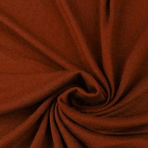 Miniatura 4 de Texco Inc Tejido de punto elástico de 2 vías ligero de color sólido 100% rayón para proyectos de bricolaje, rosa polvoriento, 10 yardas