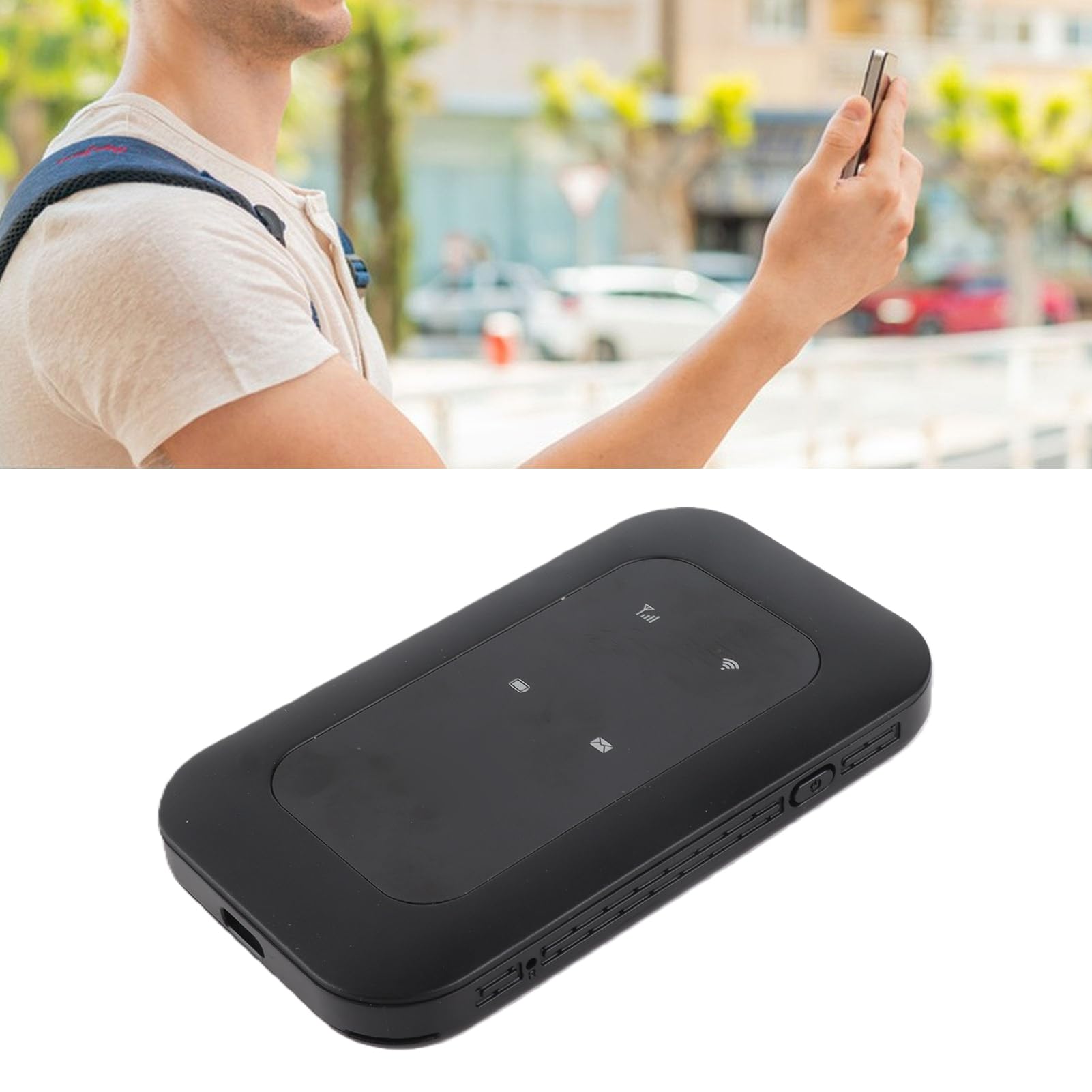 Goshyda Hotspot WiFi 4G 5G, Routeur Mobile WiFi 4G Portable avec Emplacement pour Carte SIM, Batterie de 3200mAh, 10 Appareils Connectés, pour Voyages de Voyage