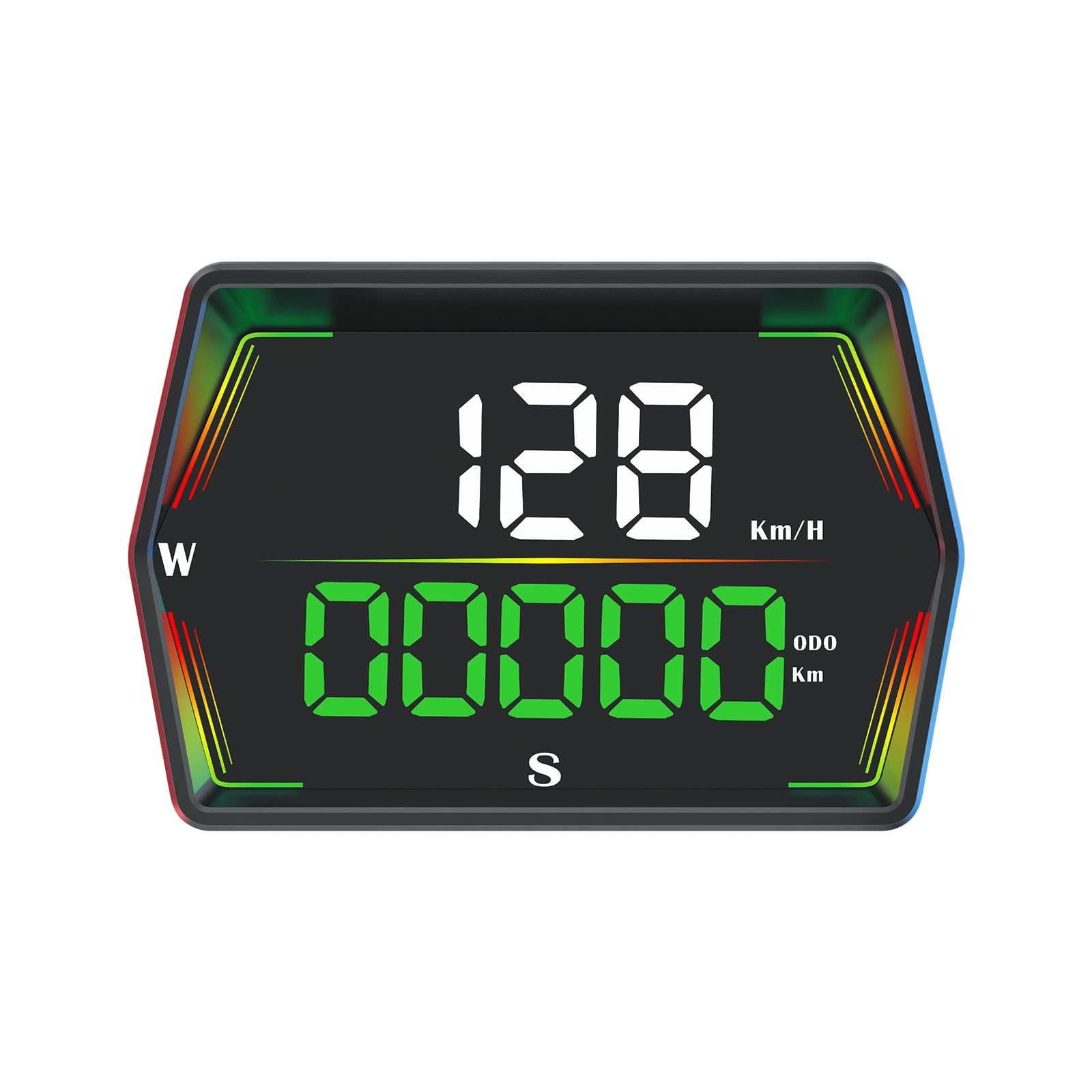 ELLENNE - HUD GPS Display Vitesse pour Auto et Moto - Compteur de vitesse numérique Head-Up Display avec Alerte Dépassement de Vitesse | Capteur de Luminosité et USB Type-C G21