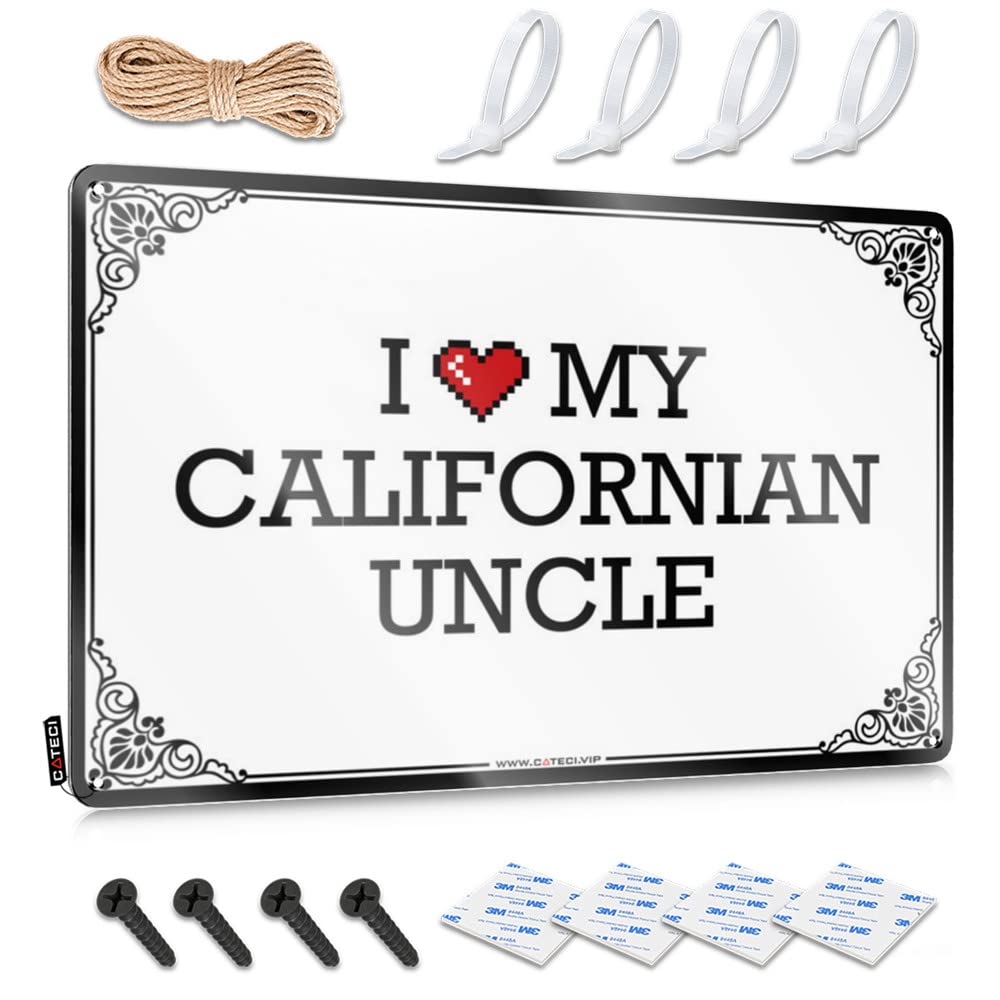 Sarcastic Cool Wall Decor, Home Accessory I Love My Californian Uncle | Farmhouse Basement Bar Decor(30X40CM)