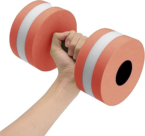 Miniatura 7 de Juego de mancuernas acuáticas, 2 mancuernas de agua, resistencia a la piscina, equipo de fitness acuático, mancuernas de espuma, aeróbicos