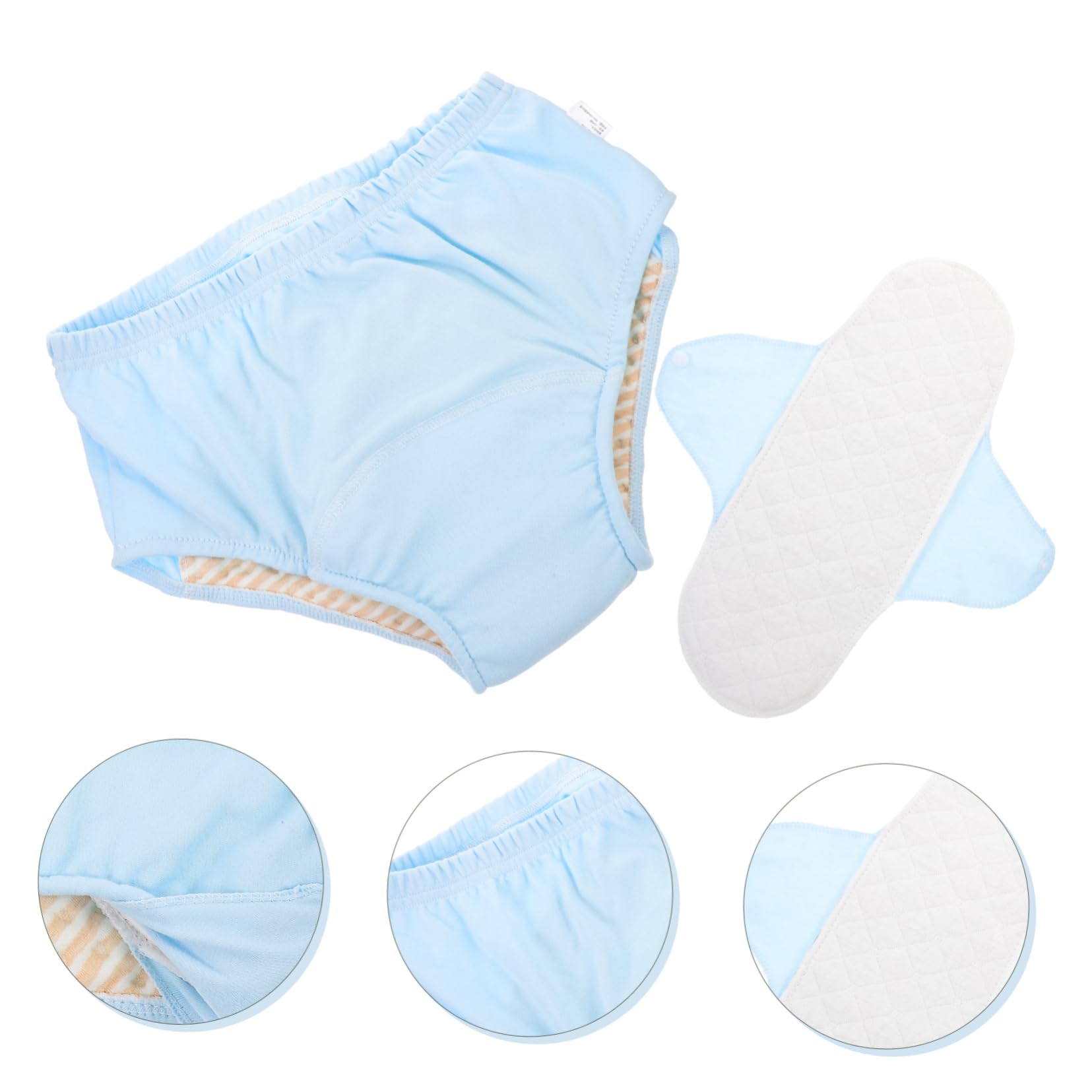 Anneome Cotton Adult Diapers for Elderly Leak Proof Reusable Washable Nappy Underwear Comfortable Breathable Size l