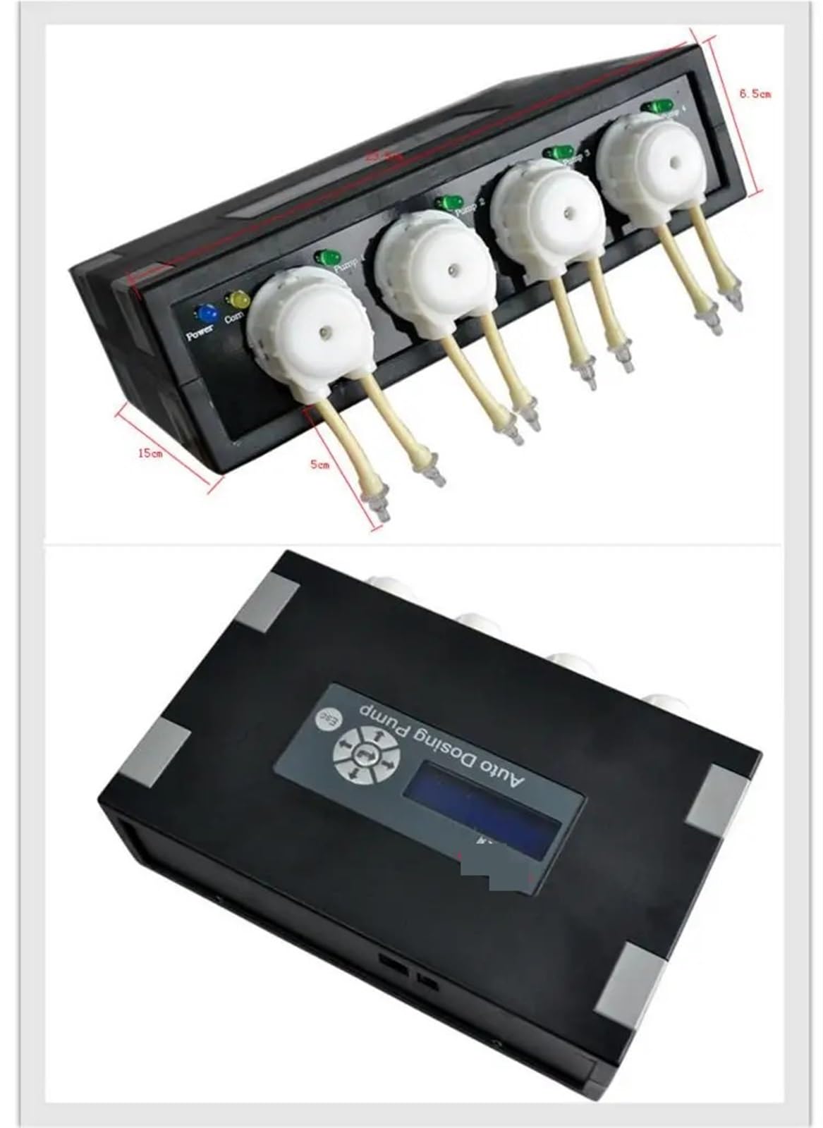 Bomba dosificadora automática for acuarios de arrecife de coral, 4 cabezales, for uso marino, 110-240 V, 50/60 Hz, DP-4 Instrumento de medición(Dp-2)