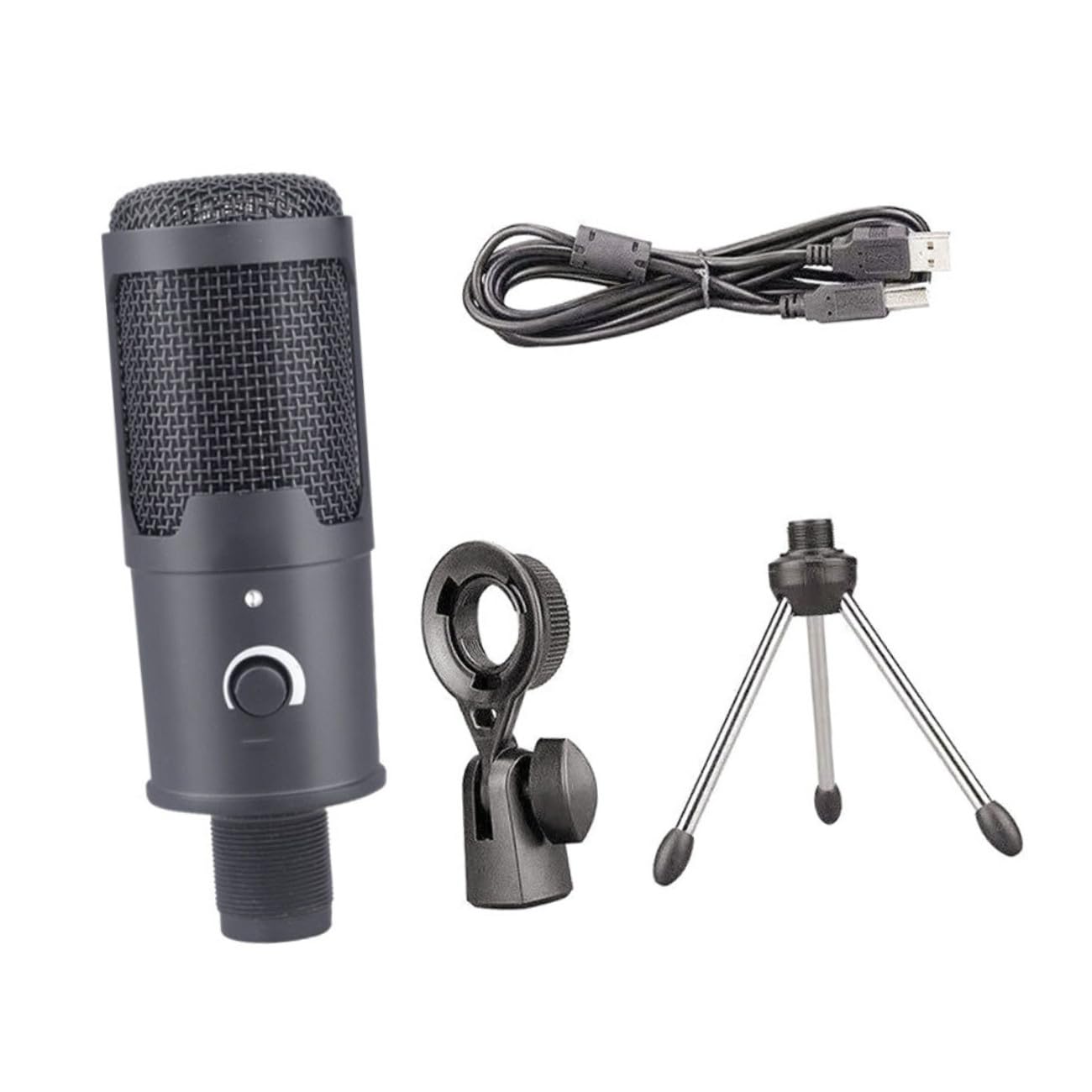 Toyvian USB Kondensatormikrofon Abs Material und Halterung mit Nierencharakteristik Zufälliger Stil Geeignet für Aufnahme Gaming und Videokonferenzen Am Laptop