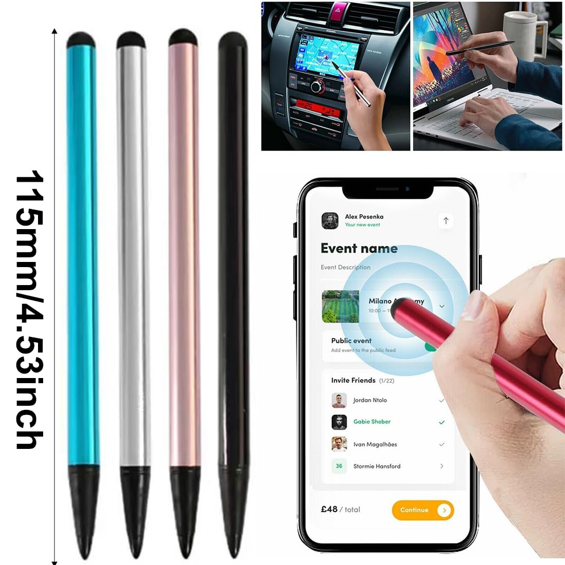 Penna stilo universale per Android IOS Tablet Pen per Apple Pencil 1 2 Touch Pens Pencil per iPad Xiaomi Huawei Phone  7