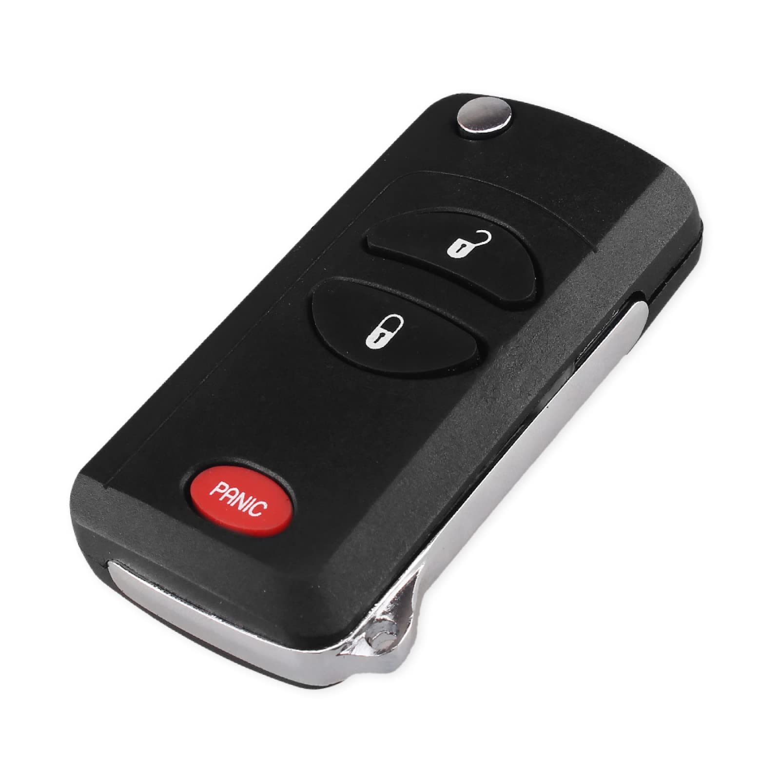 LadyCent Guscio Chiave Auto Per Chrysler Town & Country: Telecomando 6 Pulsanti Con Lama Non Tagliata - Sostituzione Custodia - 2