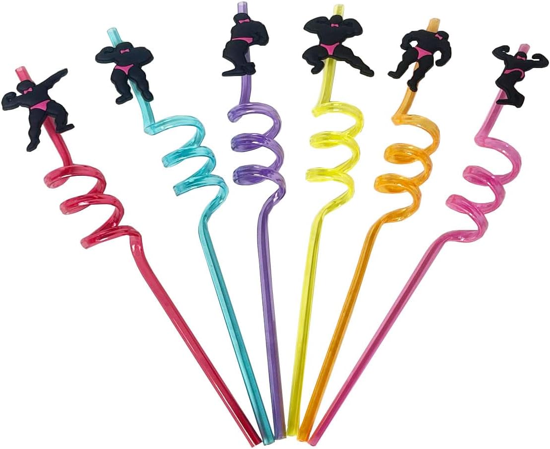 12 Pcs Home & Kitchen›Event & Party Supplies›Adult Novelty› Bachelorette Party Drinking Drink Straw Favors Q2
