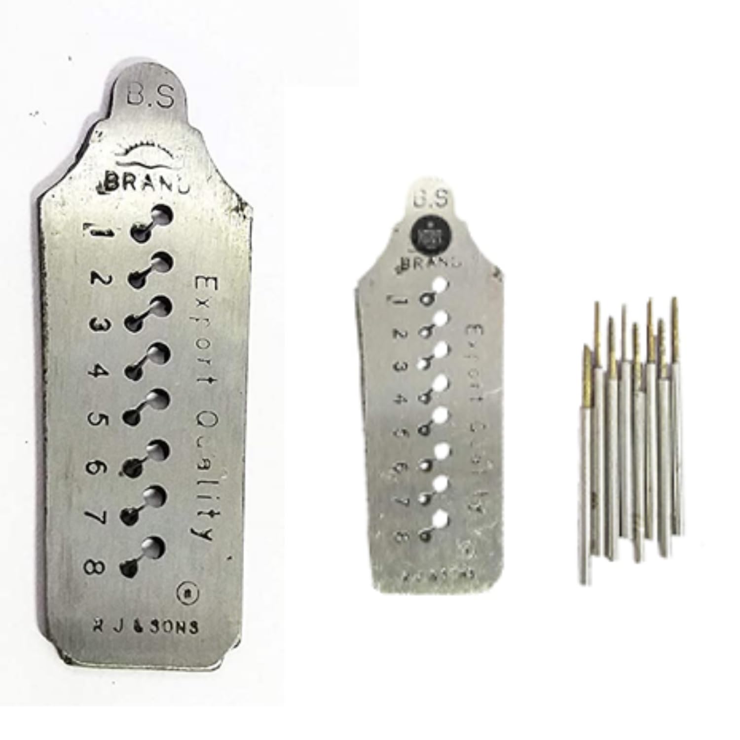TOOLBUX Steel Polished Micro Tap and Die Set for Jewellery Making 1.0–1.8mm (8 Sizes) Thread Maker Screw Plate Tool for Gold Silver Brass Copper Pipes & Tiny Screws 3